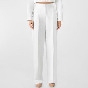 ST.JOHN  caviar Diana White High-Waisted Trousers size8.                order153